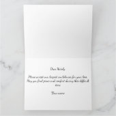 Floral, zwart medeleven kaart (Binnen)