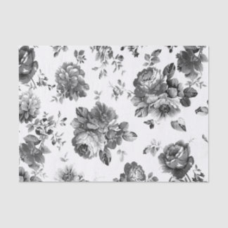 Floral, zwart-wit, papier