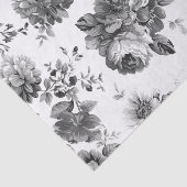 Floral, zwart-wit,  papier (Detail)
