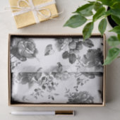 Floral, zwart-wit,  papier (Geschenk)
