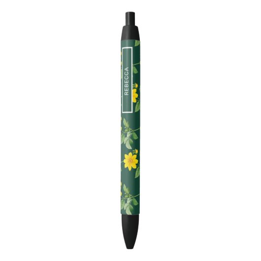 Floral Zwarte Inkt Pen (Voorkant Verticaal)