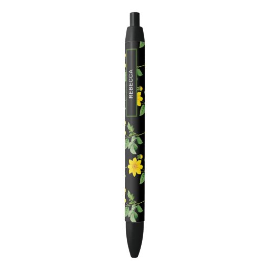 Floral Zwarte Inkt Pen (Voorkant Verticaal)