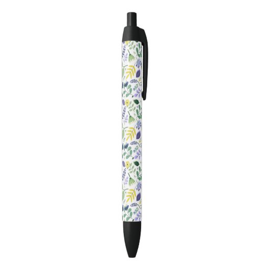 Floral Zwarte Inkt Pen (Achterkant (Verticaal))
