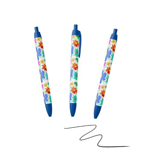 Floral Zwarte Inkt Pen