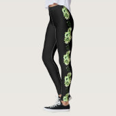 Floral zwarte Leggings (Links)