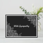 Floral zwarte sympathie condoleances (Staand voorkant)