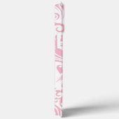 Floral Zwirls Roze en Wit Case-Mate iPhone Case (Achterkant / Rechts)