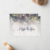 FloralCustom Foto Paars Florist Cadeaubon Notitiekaartje (Voorkant / Achterkant in situ)