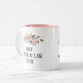  florale Aangepaste zuster ooit in de wet Tweekleurige Koffiemok (Voorkant links)