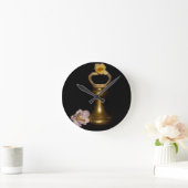 Florale aantrekking ronde klok (Huis)