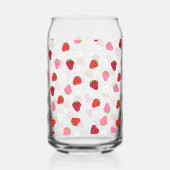 florale aardbei madeliefjes kan glas (Rechts)