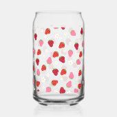 florale aardbei madeliefjes kan glas (Links)
