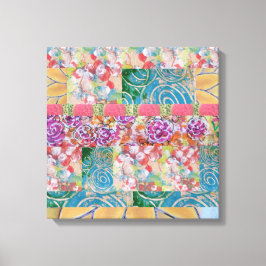 Florale Abstracte Canvasprint Canvas Afdruk