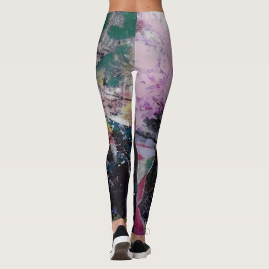 Florale Abstracte Leggings (Achterkant)