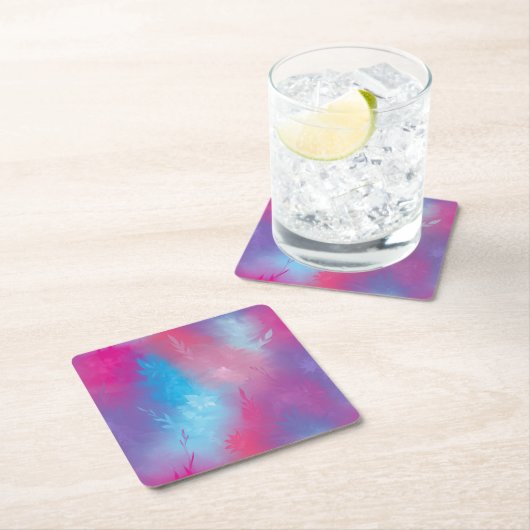 Florale abstractie kartonnen onderzetters (Insitu)