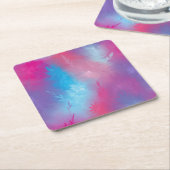 Florale abstractie kartonnen onderzetters (Schuin)