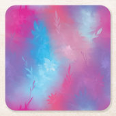 Florale abstractie kartonnen onderzetters (Voorkant)