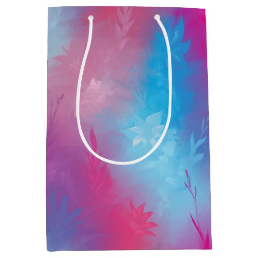 Florale abstractie medium cadeauzakje (Voorkant)
