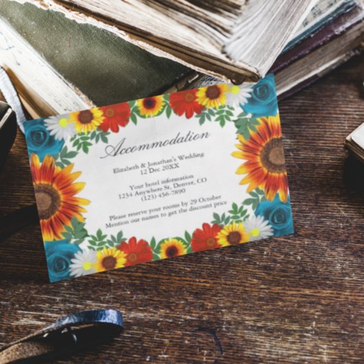 Florale accommodatie voor de achtertuin informatiekaartje