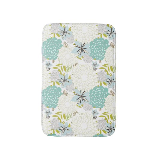 Florale achtergrond badmat (Voorkant Verticaal)