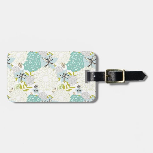 Florale achtergrond bagagelabel (Voorkant horizontaal)