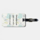 Florale achtergrond bagagelabel (Achterkant horizontaal)