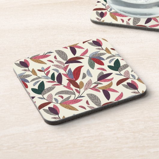 Florale achtergrond bier onderzetter (Linkerzijde)