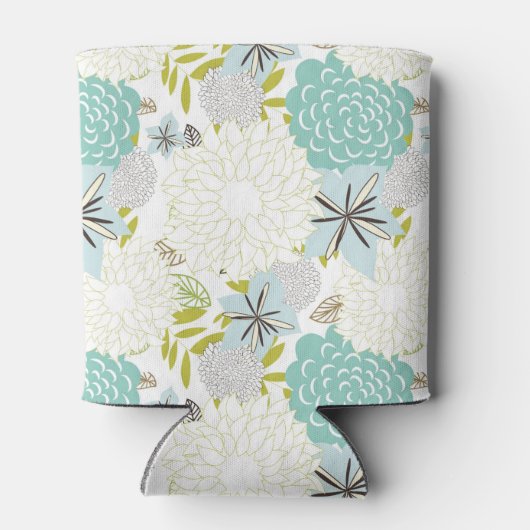 Florale achtergrond blikjeskoeler (Achterkant)