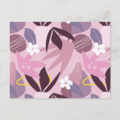 Florale achtergrond, bloemen en bladeren briefkaart (Voorkant)