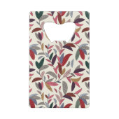 Florale achtergrond creditkaart flessenopener (Achterkant)