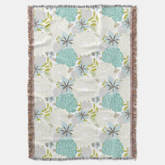 Florale achtergrond deken (Voorkant Verticaal)