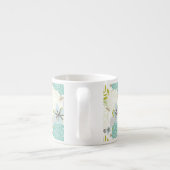 Florale achtergrond espresso kop (Achterkant)