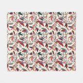 Florale achtergrond fleece deken (Voorkant (Horizontaal))