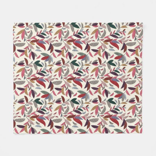 Florale achtergrond fleece deken (Voorkant (Horizontaal))