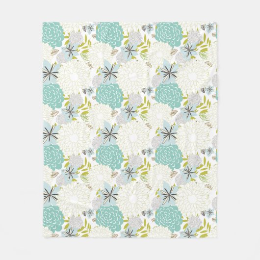 Florale achtergrond fleece deken (Voorkant)