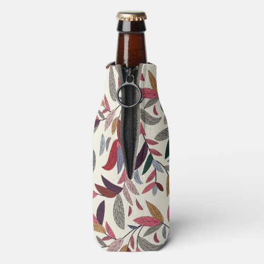 Florale achtergrond flesjeskoeler (Fles Achterkant)