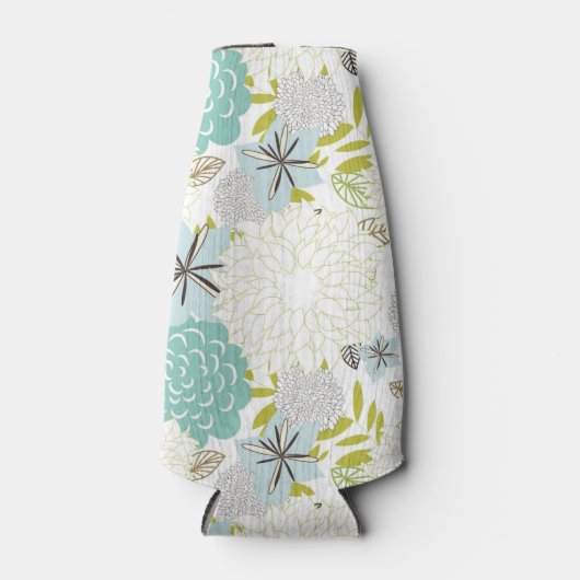 Florale achtergrond flesjeskoeler (Voorkant)