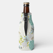 Florale achtergrond flesjeskoeler (Fles Achterkant)