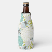 Florale achtergrond flesjeskoeler (Fles Voorkant)