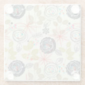 Florale achtergrond glazen onderzetter (Achterkant)