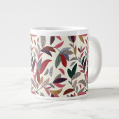 Florale achtergrond grote koffiekop (Voorkant rechts)