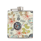 Florale achtergrond heupfles (Voorkant)