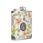 Florale achtergrond heupfles (Rechts)