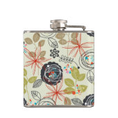 Florale achtergrond heupfles (Achterkant)