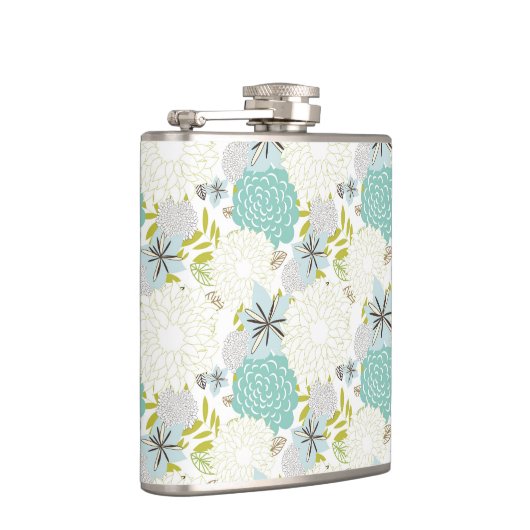 Florale achtergrond heupfles (Rechts)