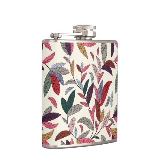 Florale achtergrond heupfles (Rechts)