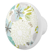 Florale achtergrond keramische knop (Rechts)