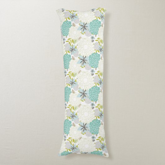 Florale achtergrond lichaamskussen (Voorkant Verticaal)