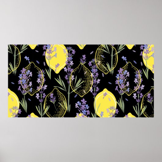 Florale achtergrond met met de hand getrokken lave poster (Voorkant)