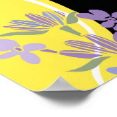 Florale achtergrond met met de hand getrokken lave poster (Hoek)